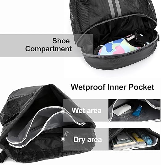 Zaleon Premium Waterproof Sports Drawstring Backpack