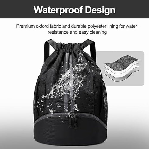 Zaleon Premium Waterproof Sports Drawstring Backpack